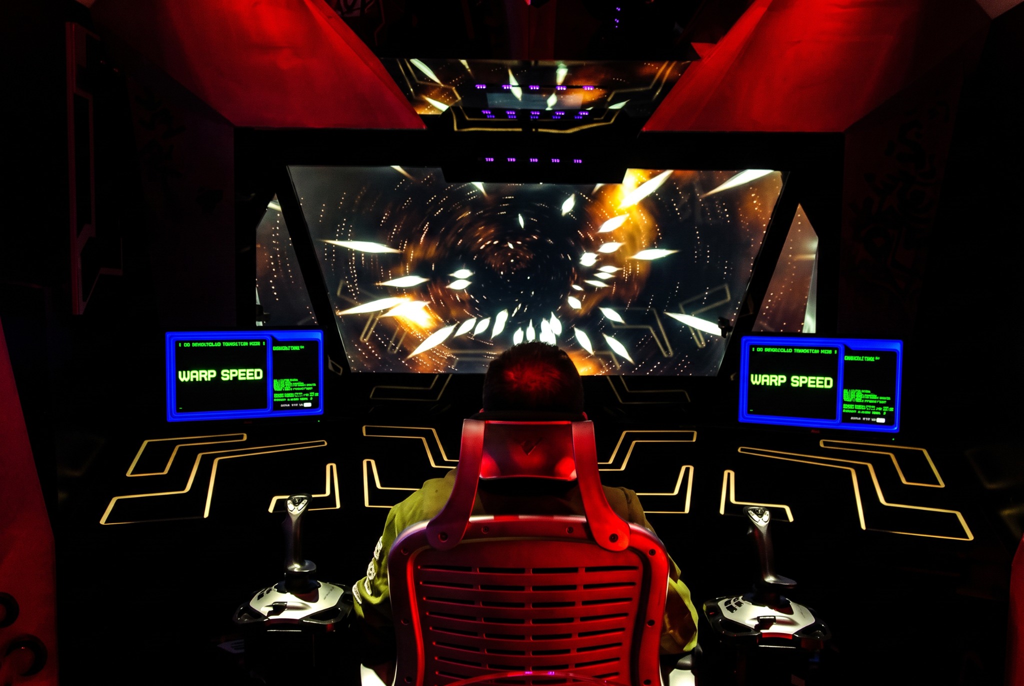 COSMOS 05 cockpit simulator during warp speed